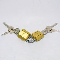 Laiton satiné petit carré cuivre sécurité électrique antivol serrure universelle ménage cadenas avec plusieurs spécifications
