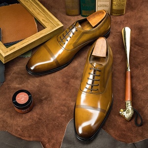 Men's Stylish Oxford Dress <b>Shoes</b> Luxury Casual and Formal Business Handcrafted Leather Footwear for Autumn Season - Product Image 4