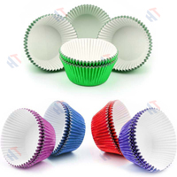 Papier coloré feuille d'aluminium cuisson gâteau tasse Mini feuille d'or Rose Cupcake doublure papier gâteau cas cuisson tasse