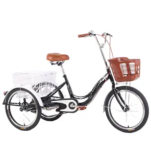 OEM定制成人三轮车自行车三轮20英寸自行车三轮自行车三轮车成人三轮车