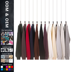 เสื้อสเวตเชิ้ตผู้ชาย คอโอ ผ้าฝ้ายถัก 100% ทรงปกติ สีพื้น สวมใส่สบายๆ สำหรับฤดูใบไม้ร่วง รับผลิตแบบ ODM OEM สีตามสั่ง - Product Image 1
