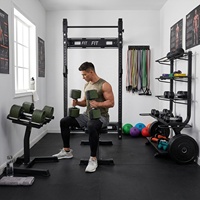VIGFIT Premium Total Body Smith Machine Power Cage avec rangement pour poids pour optimiser l'espace de la salle de sport, du studio ou de la boutique d'entraînement