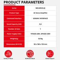 Amplificateur de servomoteur AC Mitsubishi MR-JE-40A MELSERVO-JE 400W pour la commande de mouvement et l'automatisation industrielle