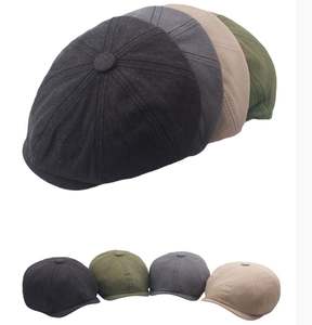 Casquette Gavroche en Twill de Coton Grande Taille 8 Panneaux Couleur Unie pour Hommes Printemps-Été Extérieur – Vente en Gros - Product Image 1