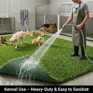Tapis en gazon synthétique durable haute densité, drainage rapide, pour chiens, utilisation intérieure et extérieure - Product Image 6