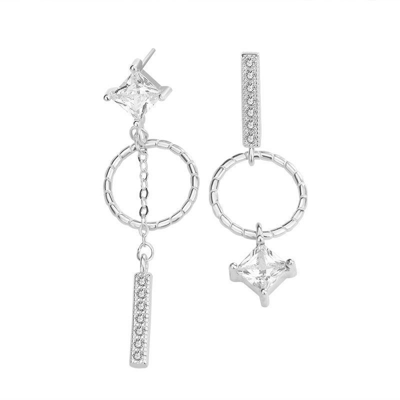 925 Sterling Silver Long Bar Earrings