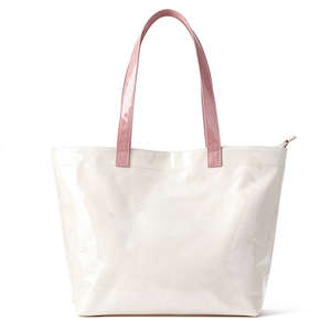 Bolso de Mano Grande Tipo Hobo para Viajes y Compras, Bolso de Hombro Impermeable de PVC, Bolso de Playa de Papel Kraft, Bolsos Tote de Plástico PVC Transparente Tyvek - Product Image 1