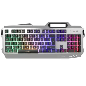 FV-Q307 gaming keyboard backlight with mobile phone holder 19 keys without conflict Electronic sports game metal keyboard