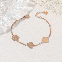 Clover Sabr Shukr Tawakkul Patience Gratitude Trust Ayatul Kursi Acero inoxidable Joyería de moda Pulseras Hombres Mujeres Venta al por mayor