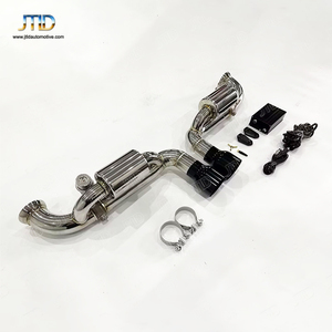 Nouveau stock, vente chaude, échappement Catback Valvetronic JTLD en acier inoxydable 304 de 1,5 mm poli miroir pour Porsche 911 <span class=keywords><strong>GT3</strong></span> - Product Image 4