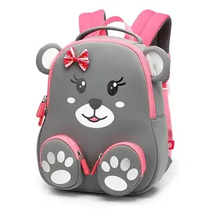 กระเป๋านักเรียนลายสัตว์สำหรับเด็กหญิง,กระเป๋าสะพายหลังแฟชั่นกันน้ำได้น่ารักปี3D