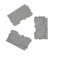 2004-1291 Bornier de raccordement traversant industriel DIN Rail Mount, connecteur gris, original allemand, en stock 2004-1291
