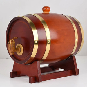 Barril de madera de roble Vintage para cerveza, vino tinto para Barril de Brandy, whisky, <span class=keywords><strong>ron</strong></span>, puerto, 1.5L/3L/5L/10L - Product Image 6