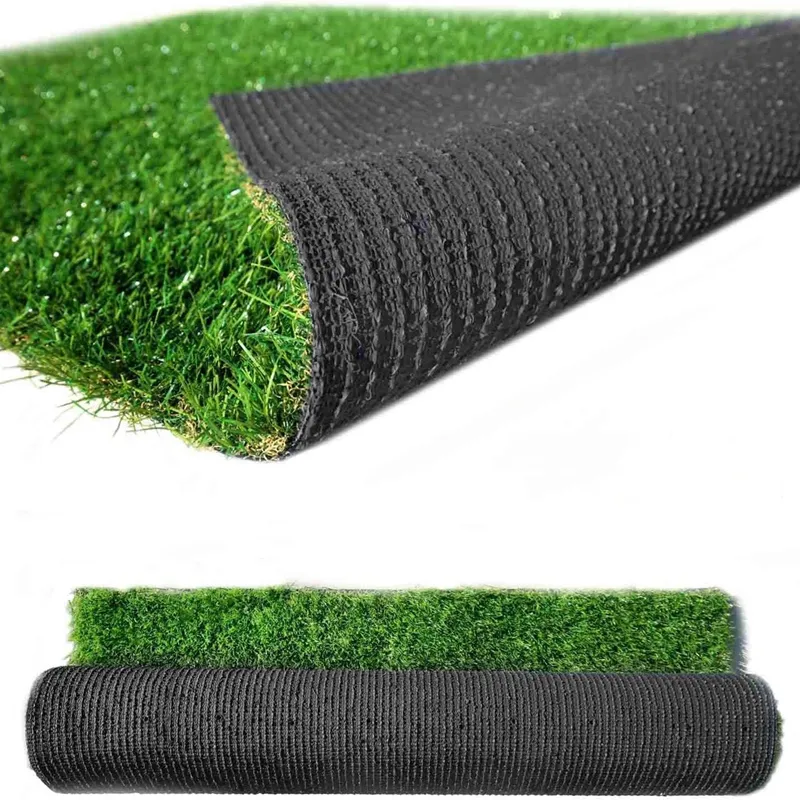 Lanskap sepak bola 30mm 40 mm 50mm 60mm sintetis biru hijau rumput karpet golf rumput buatan untuk balkon golf