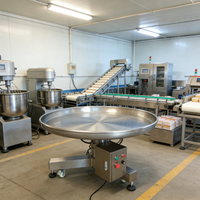 Table de conditionnement rotative en acier inoxydable pour machines d'emballage, nouvelle vitesse réglable avec conception de collecte rotative ronde