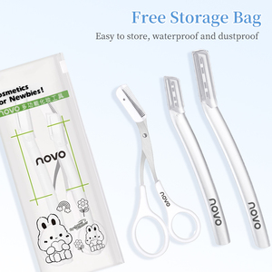 Tijeras para Cejas de Acero Inoxidable de Alta Calidad, Prácticas para Llevar en <span class=keywords><strong>la</strong></span> Bolsa, Hoja Inclinada Afilada, Herramienta de Maquillaje Segura para Depilar Cejas - Product Image 5