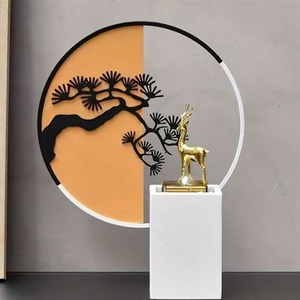 Zhaocai Deer - Decoración <span class=keywords><strong>de</strong></span> Lujo Ligero con Agua Fluida para Sala <span class=keywords><strong>de</strong></span> Estar, Recibidor, Mueble <span class=keywords><strong>de</strong></span> TV, Oficina y Regalos Novedosos - Product Image 2