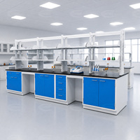 Table de laboratoire Cartmay pour incubateur, structure en C, entièrement en acier, mobilier de laboratoire avec armoire suspendue