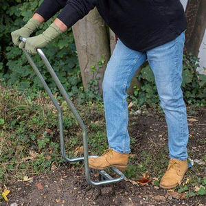 JH-Mech Heavy Duty 5 Dientes Manual Horquilla de mano Excavación Granja Jardín Acero inoxidable Horquilla ancha con mango - Product Image 4