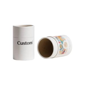 Tube en papier kraft recyclé écologique avec logo personnalisé, conteneur rond imprimé en couleur pour emballage cadeau universel - Product Image 4