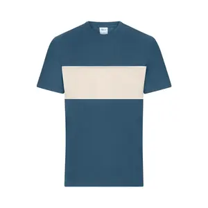 Camiseta orgánica con bloques de color, merchandising sostenible - Product Image 3