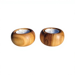 Wooden Handmade Eco-Friendly Rectangle <b>Tea</b> Light Holder Bowl Durable Home Decoration for Christmas - Product Image 5