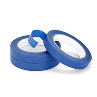 Ruban de masquage en papier crêpe de peintre bleu pour fournitures de peinture et de décoration, utilisation intérieure et extérieure
