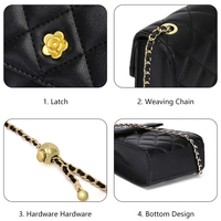 Sac à bandoulière vintage en cuir véritable pour femme, pochette imperméable, motif losanges, haute qualité, pour téléphone portable, hiver et automne
