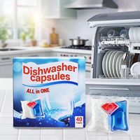 Lessive liquide pour lave-vaisselle en dosettes, écologique et sûre pour l'usine, sans résidus, nettoyage efficace, parfum puissant de citron