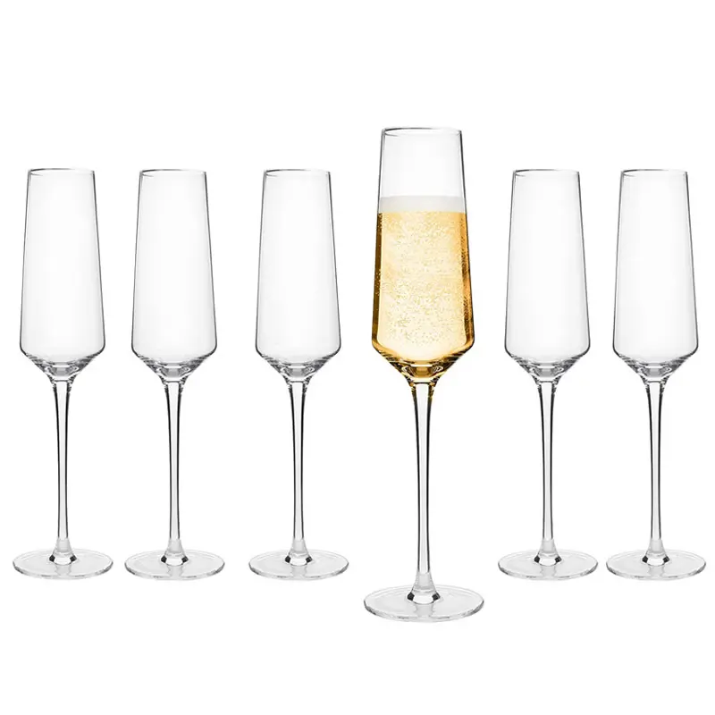 Tay thổi rượu vang đỏ kính rõ ràng lớn ly rượu vang cao cấp pha lê đám cưới giáng sinh Champagne sáo nước thủy tinh tùy chỉnh