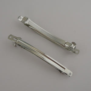 7Mm * 10.0Cm Dubbele Vergrendeld Metalen Franse Haarspeldjes Plain Snap Clips Haarspelden Voor Handgemaakte Boutique Haaraccessoires - Product Image 1