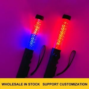 Bâton de signalisation LED rechargeable multifonctionnel de 29/30 cm en ABS pour ingénieurs, avec avertisseur sonore et fonction de feux de circulation pour la sécurité nocturne - Product Image 6