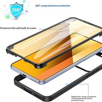 Coque de téléphone transparente souple en TPU et rigide en PC avec protection d'écran intégrale à 360° pour Xiaomi 14T 17 Promax
