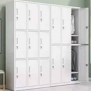 Storage <b>Lockers</b> Metal <b>Cabinet</b> 4 Layers With Drawers Standing Type Rectangle Clothing Organizer - Product Image 1