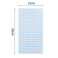 Serviettes en papier imprimées effet lin Airlaid, serviettes d'invitées aspect tissu Blue Diamond, 100 pièces pour la décoration de table