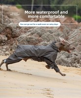 Imperméable Réfléchissant et Coupe-Vent pour Chiens de Grande Race, à 4 Pattes, pour la Randonnée en Extérieur, Multicolore et Réglable