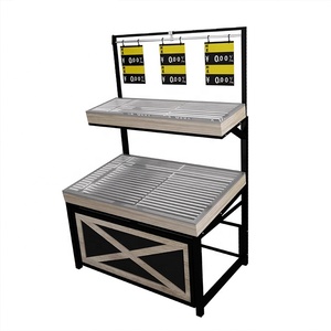 3 Tier trái cây và rau quả hiển thị đứng <span class=keywords><strong>Rack</strong></span> cho siêu thị một mặt hiển thị siêu thị kệ - Product Image 5
