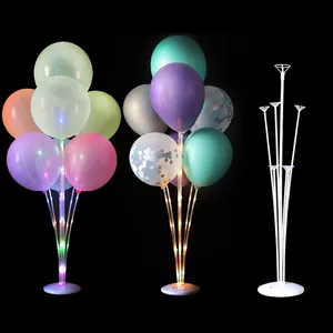Support pour ballons lumineux à LED Colonne pour ballons lumineux à LED pour décoration de fête d'anniversaire de bébé Accessoires pour ballons de mariage