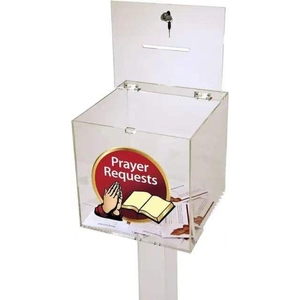 Caja de sugerencias de donaciones de colección de acrílico personalizada con cerraduras para eventos de iglesia, decoración, urna electoral - Product Image 5
