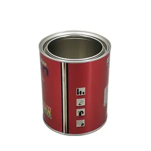 Petite boîte de conserve ronde vide, contenants de peinture en métal, boîtes métalliques de 1 litre