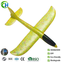 Circfoam 34cm Jaune Vert Avion planeur en mousse EPP Modèle de jouet volant Jeux de sport aériens en plein air Avion pour enfants