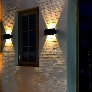 Lámpara LED Solar <span class=keywords><strong>para</strong></span> Paisajes con Iluminación Superior e Inferior, Luces <span class=keywords><strong>de</strong></span> <span class=keywords><strong>Pared</strong></span> Solares Impermeables <span class=keywords><strong>para</strong></span> <span class=keywords><strong>Exteriores</strong></span> - Product Image 1