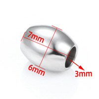 Perles intercalaires ovales populaires en acier inoxydable pour la fabrication de bijoux (boucles d'oreilles, bracelets, colliers) et de créations DIY