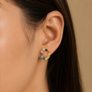 Eleganti orecchini a goccia colorati, orecchini a lobo minimalisti, accessori di bigiotteria alla moda per donna - Product Image 3