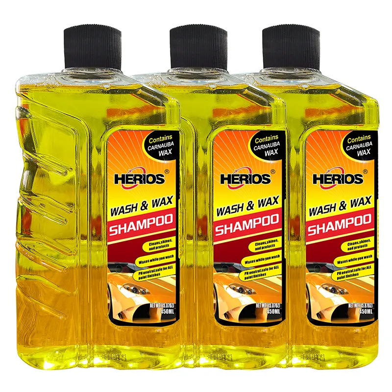 HERIOS sampo cuci mobil, sampo cuci mobil performa tinggi Super konsentrasi 450ml