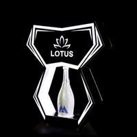 Support de bouteille lumineux en acrylique TDP pour bar de boîte de nuit, présentoir LED pour spiritueux, bière, vin, whisky