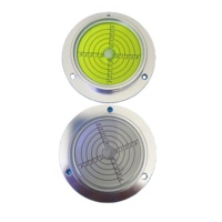 Niveau à bulle en métal REALMAX, pas cher, niveau à disque, niveau à bulle rond en métal, 70x50x15 80x62x15 100x75x20mm, bride avec trou