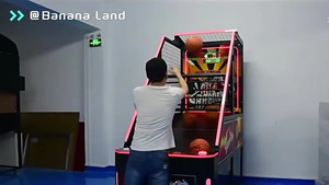 Machine de jeu d'arcade de basket-ball de rue en intérieur anglophone à pièces avec des matériaux plastiques en métal pour les centres de divertissement - Product Image 6