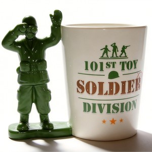 101st Toy Soldier Division Ceramic Mug With Green Soldier Figure Camping Novelty <b>Drinkware</b> - Product Image 3