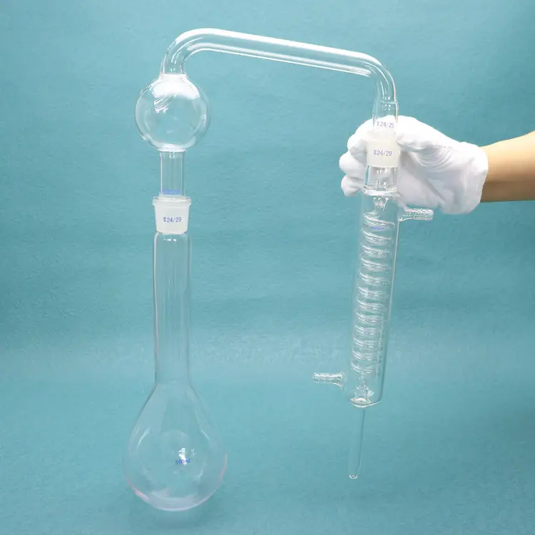 Tube de condensation en verre Borosilicate 3.3, produit chimique, laboratoire, verrerie, outil d'extraction, condenseur de laboratoire, vente en gros